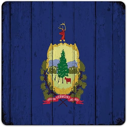 Vermont Farmhouse - Letrero de metal para valla de campo, bandera de Estados Unidos, decoración de pared, placa de metal para restaurantes, oficina,