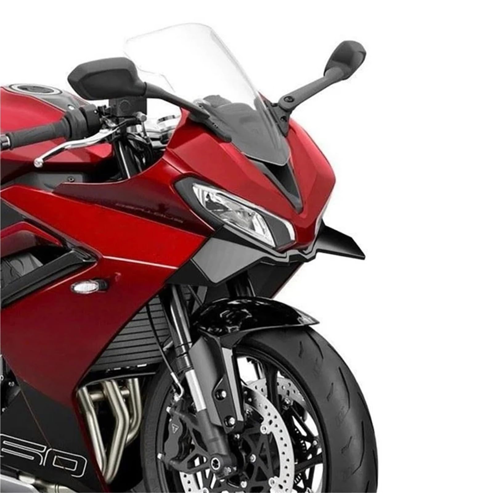 Front Bumper Splitter dachowy Pasuje do Daytona 660 2024 2025 Aerodynamiczny Winglet Wing Air Guide Spoiler Motocyklowy Stały Skrzydło