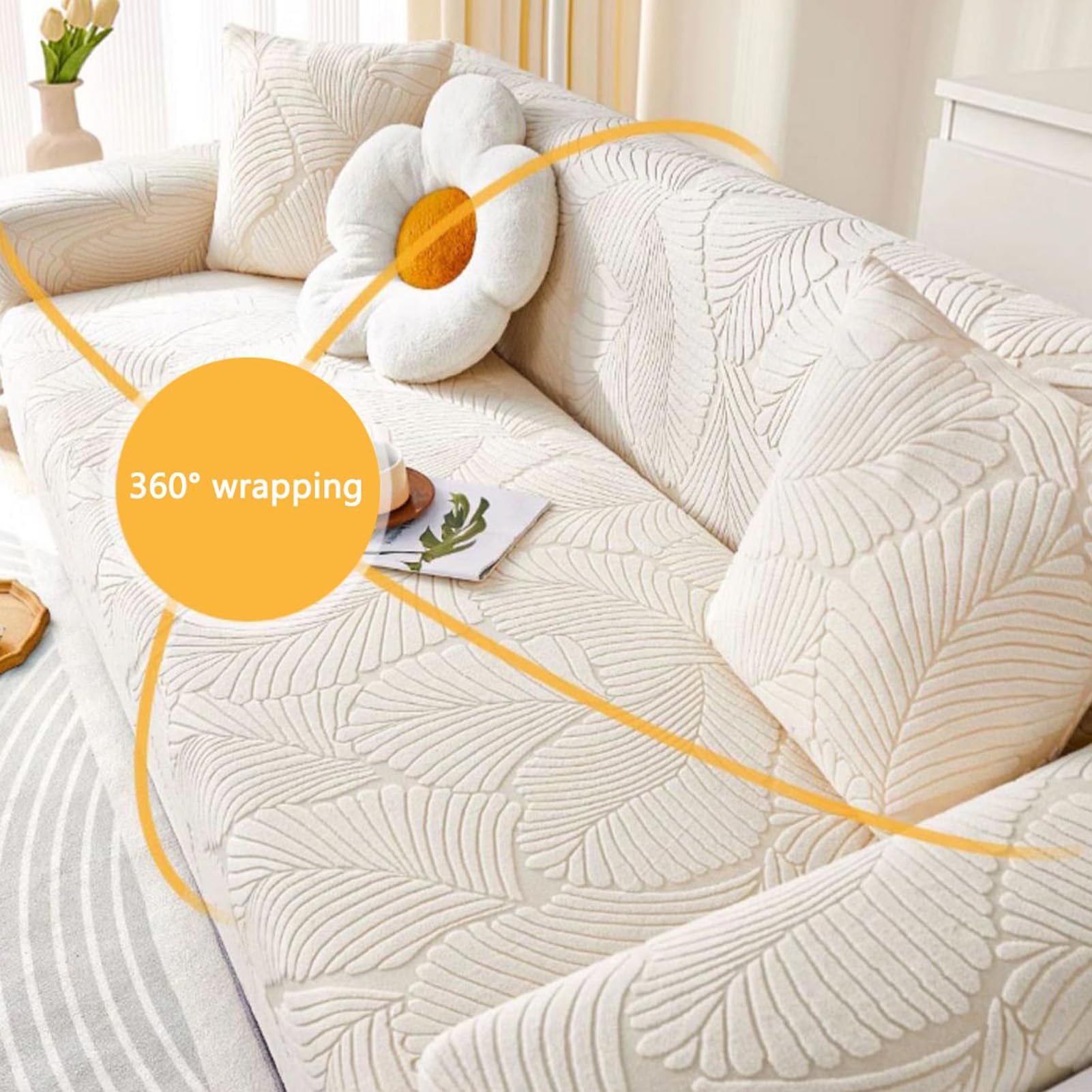 Stretch Samt Sofabezug 1 2 3 4 5 Sitzer für Ecke L-Form Sofa Überzug 1 Stück Universelle rutschfeste Couchbezug mit Elastischen Boden Möbelschutz