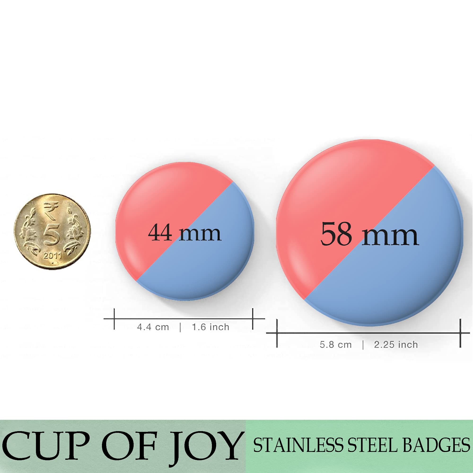 Joy Star Performance Round Button Badges
