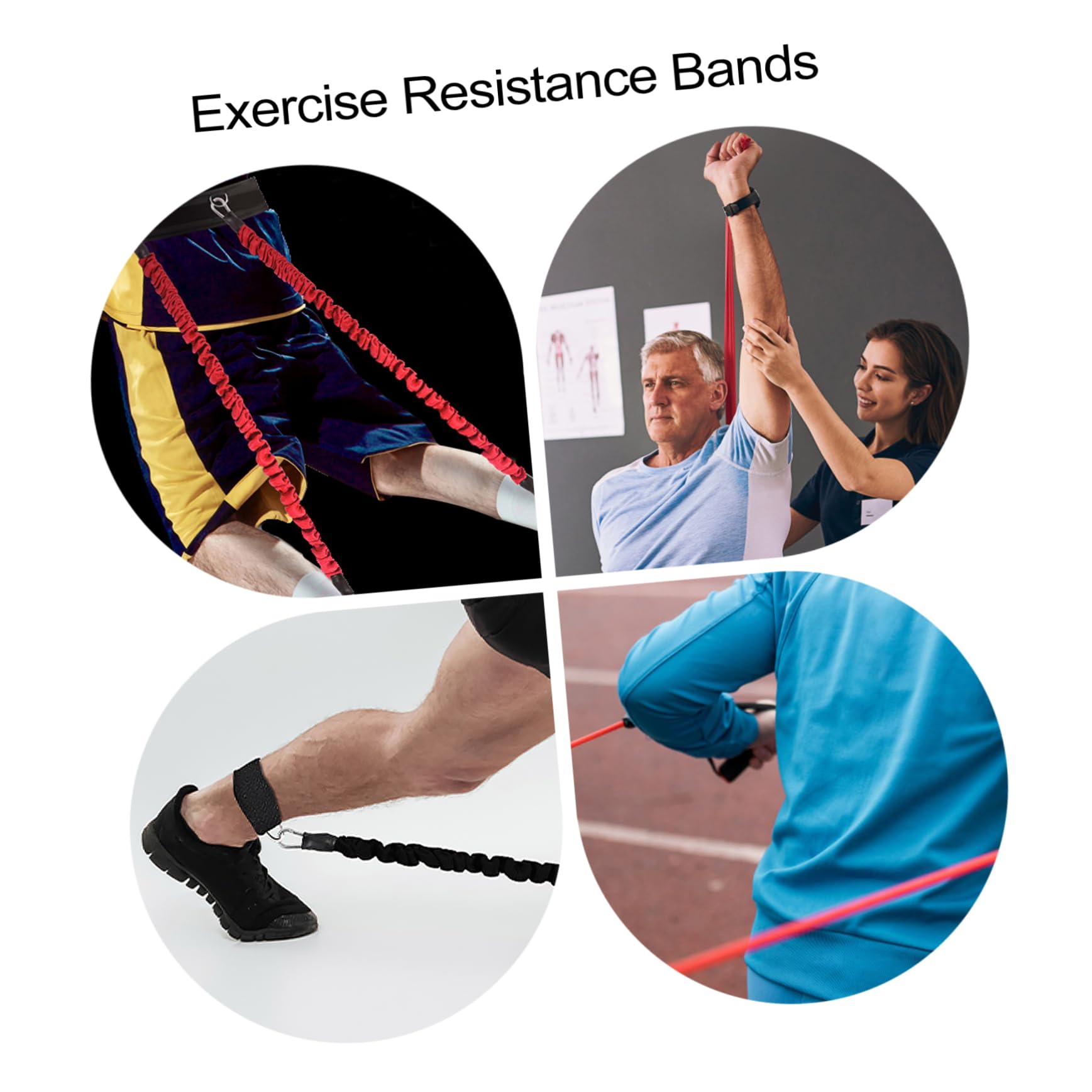 VICASKY Elastici Fitness Resistenti per Allenamento Gambe Braccia Vita Elastici Palestra Casa Yoga Esercizi Flessibili e Sicuri