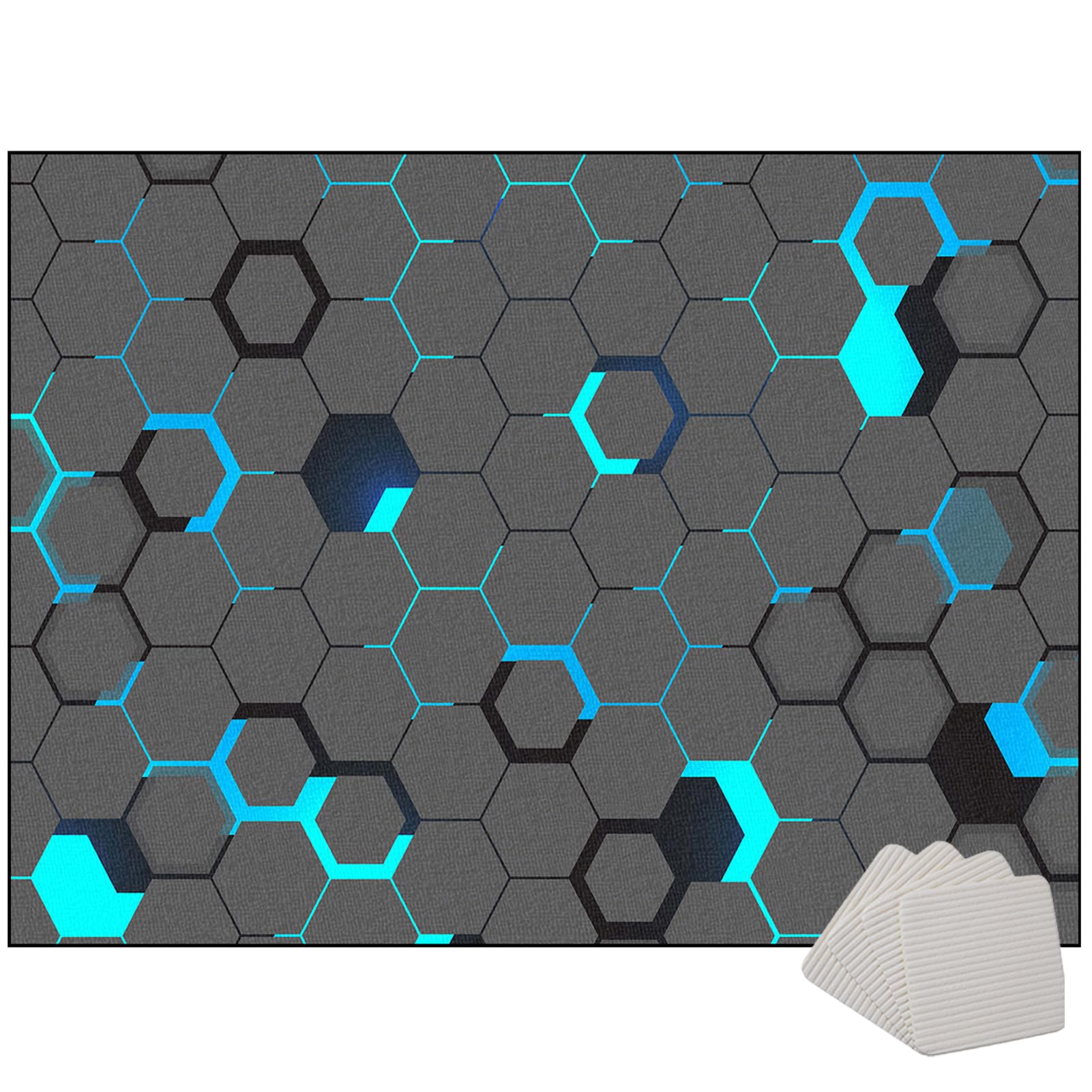 Tappetino per Batteria Elettronica e Percussioni Tappeto a Tamburo Insonorizzato Tappeto Batteria Acustica Tappeti Antiscivolo per Batteria Elettroniche Rullante Acustica Grancassa 200 x 180 cm
