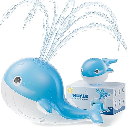 HEMRLY Juguetes de baño, juguetes de baño para niños pequeños, cohete espacial, juguete de baño de bebé, rociador giratorio de agua para bebé, baby