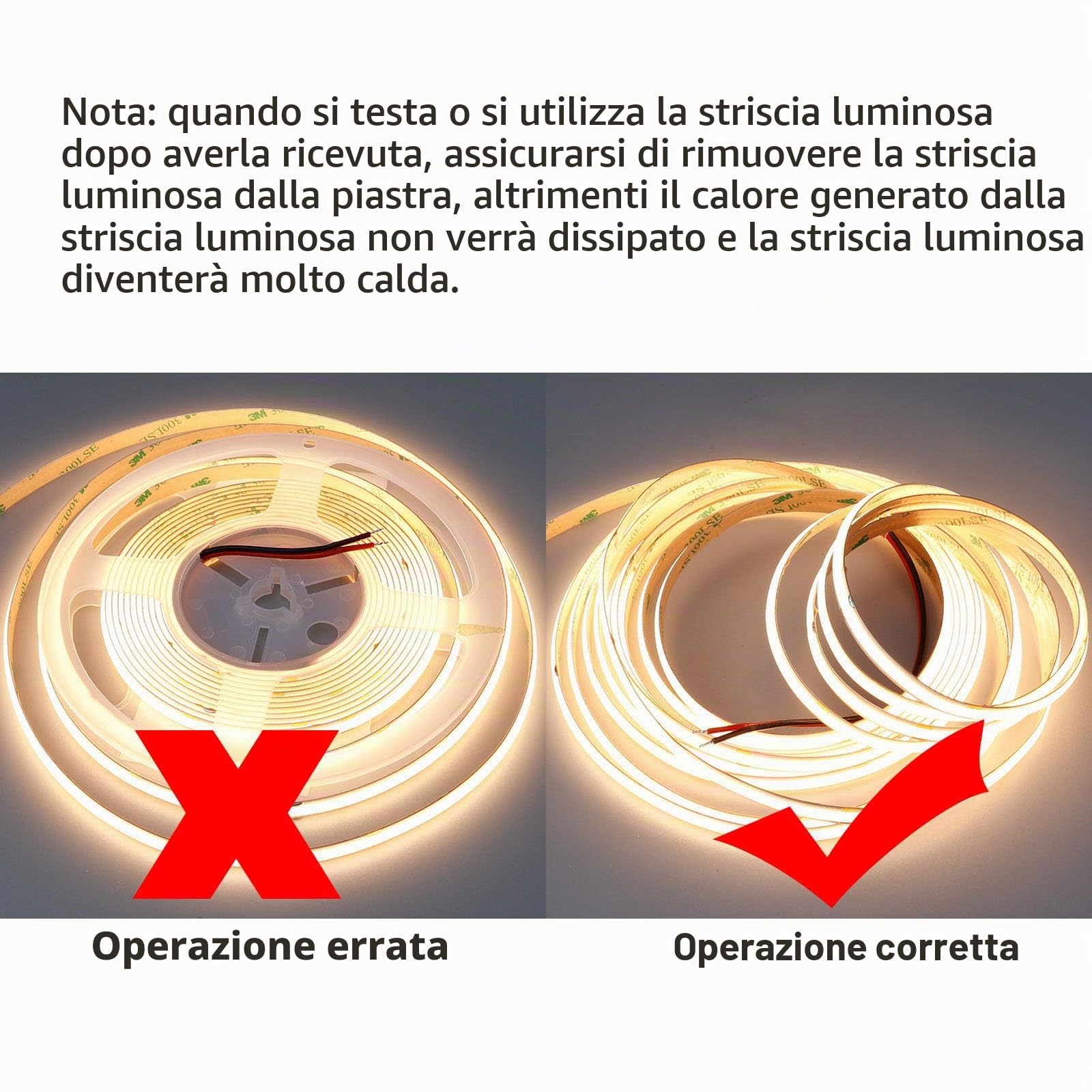 GOMING 24V 10M COB Striscia LED Bianco Caldo 3000K IP65 Impermeabile 11W/M | Diffuso Bianco Latteo Silicone CRI 93+ 312LEDs/M 6300LM Flessibile Luci LED per Decorazione Casa(Alimentazione non Inclusa)