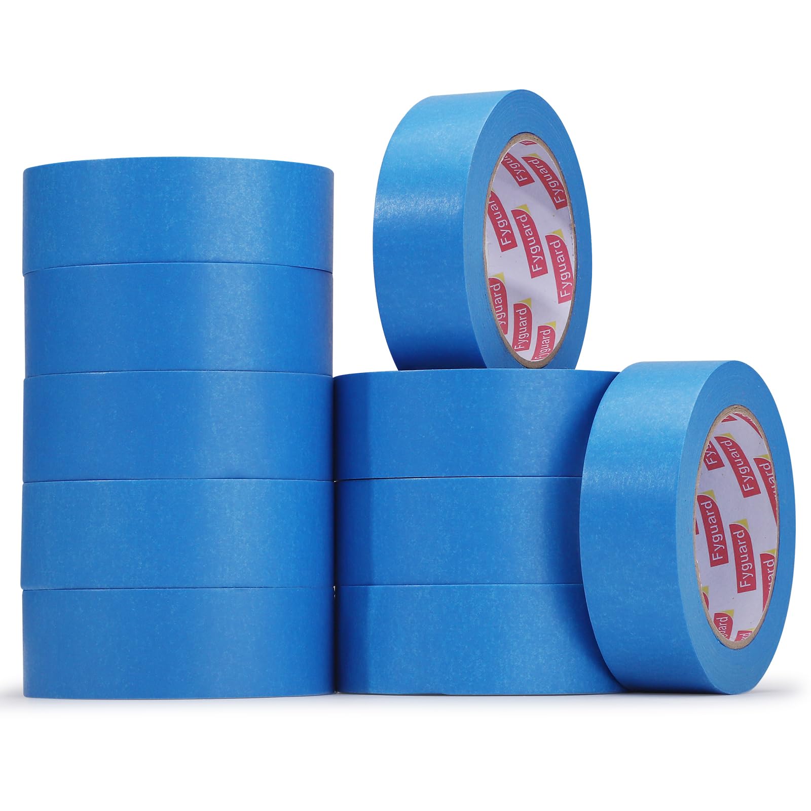 Fyguard 10 Rolls Masking Tape for Painting, 36mm x 50m Painters Tape Decorating Tape Suitable Stickiness Waterproof for Multi-Surface Sharp Paint Lines — image 1