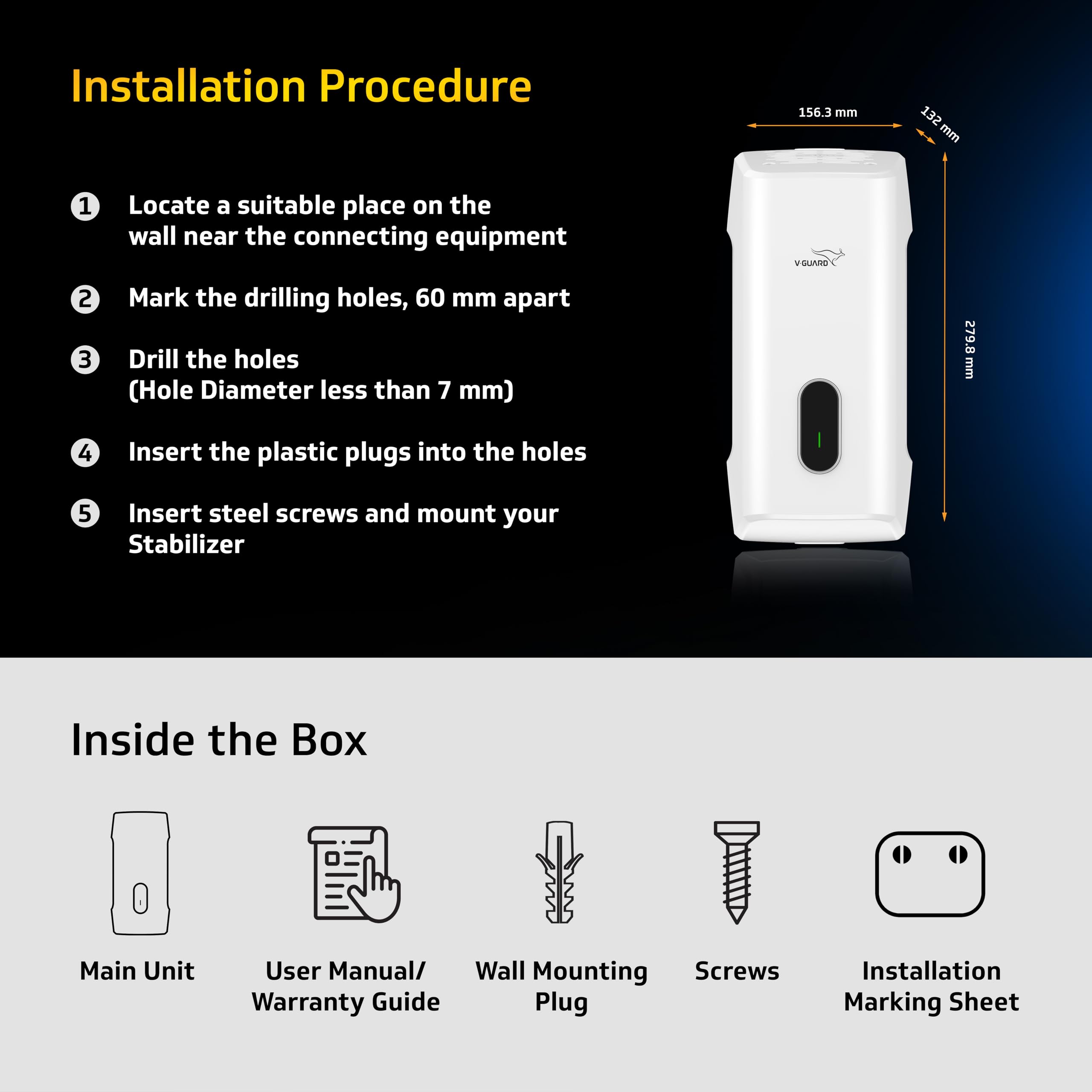 V-Guard Trior i500 Stabilizer - Protect Your AC -5