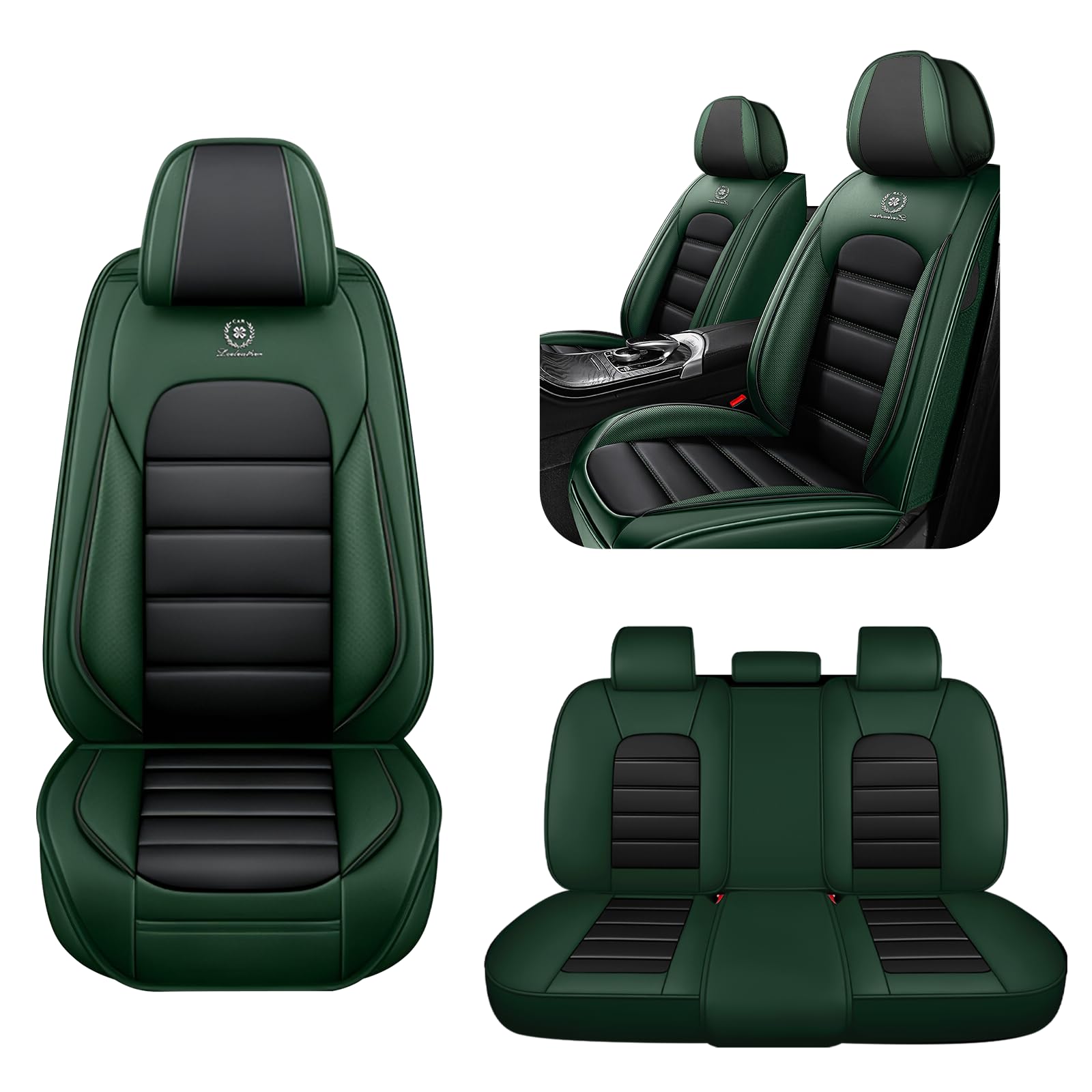 AREKA 5 Seat Covers for Chevy Suburban 2008-2026 Breathable Car Seat Covers,Anti-Slip Waterproof Car Seat Protectors with Airbag,Automotive Vehicle