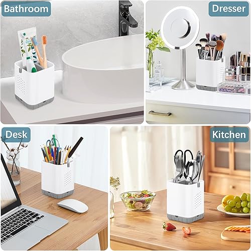 Miniatura 5 de Boperzi Portacepillos de dientes para baños, soporte desmontable para cepillos de dientes eléctrico, soporte para cepillos de dientes para niños,