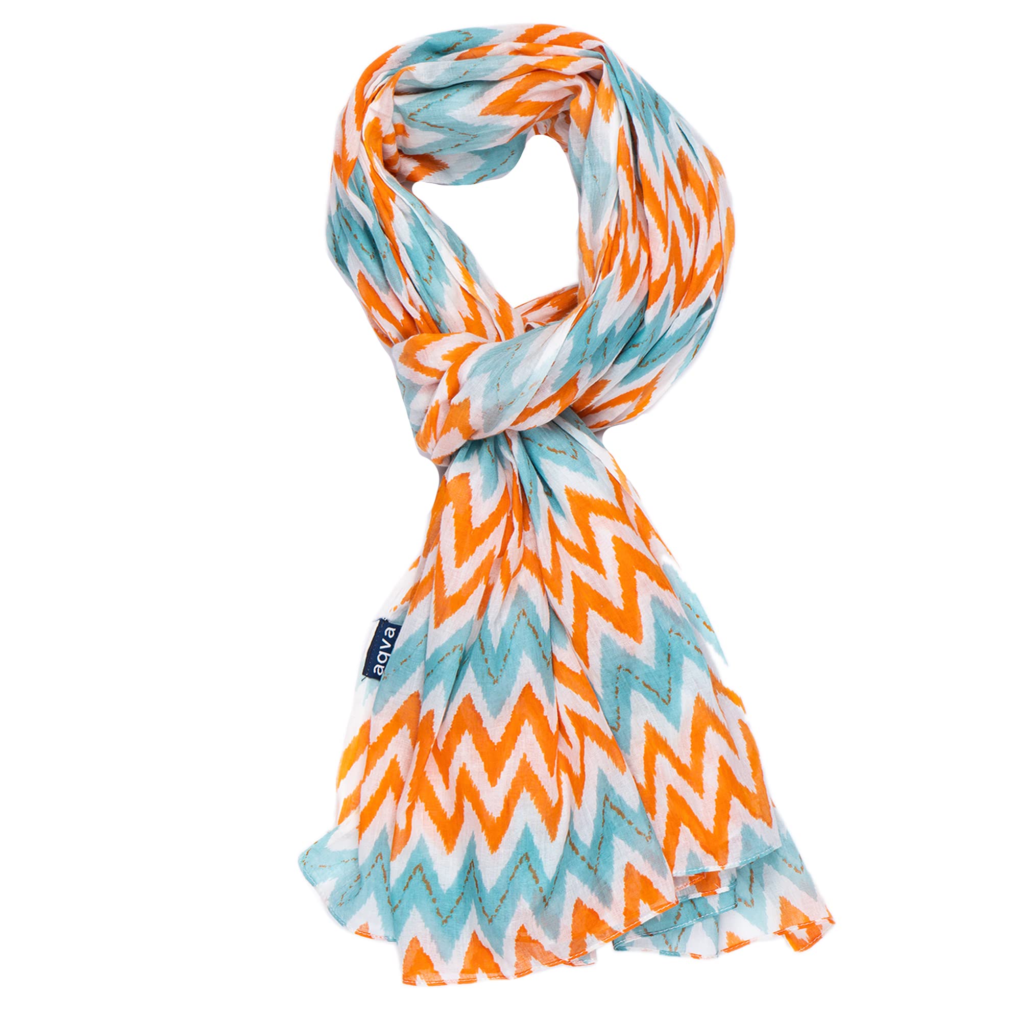 Printed Cotton Scarf for Women, Lightweight Soft Scarves Stoles for Summer & Winter (Size: 43 X 75 Inches)-image-16