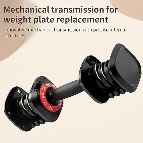 Miniatura 5 de Mancuerna ajustable de 5.5 libras con agarre antideslizante, también disponible mancuernas ajustables estándar de 5 y 25 libras, juego de