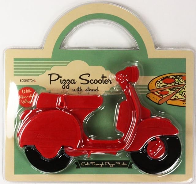 Eddingtons Red Lambretta Vespa Scooter Pizza Cutter - 730005