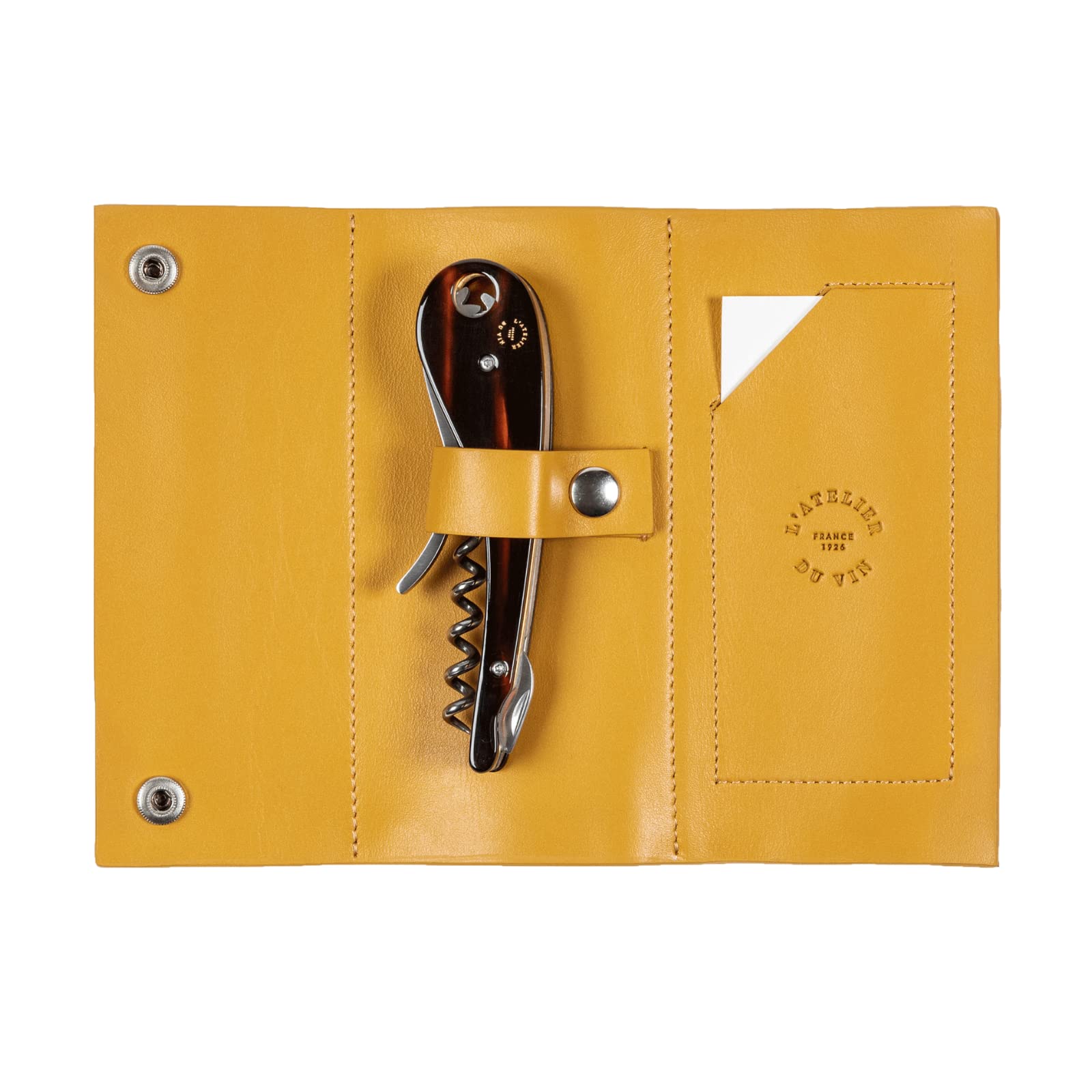 L'atelier Du Vin - Sacacorchos de vino de lujo, caja de regalo de cata de vinos, abridor de botellas de vino de primera calidad, suave, mango de palisandro, llave hecha a mano con funda de piel de