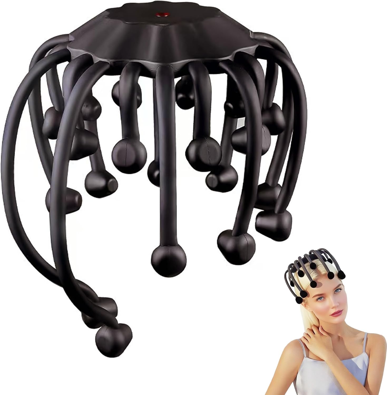 Electric Scalp Massager, 360° Octopus Head Massager Automatic 5 Modes Scalp Stress Relax Device