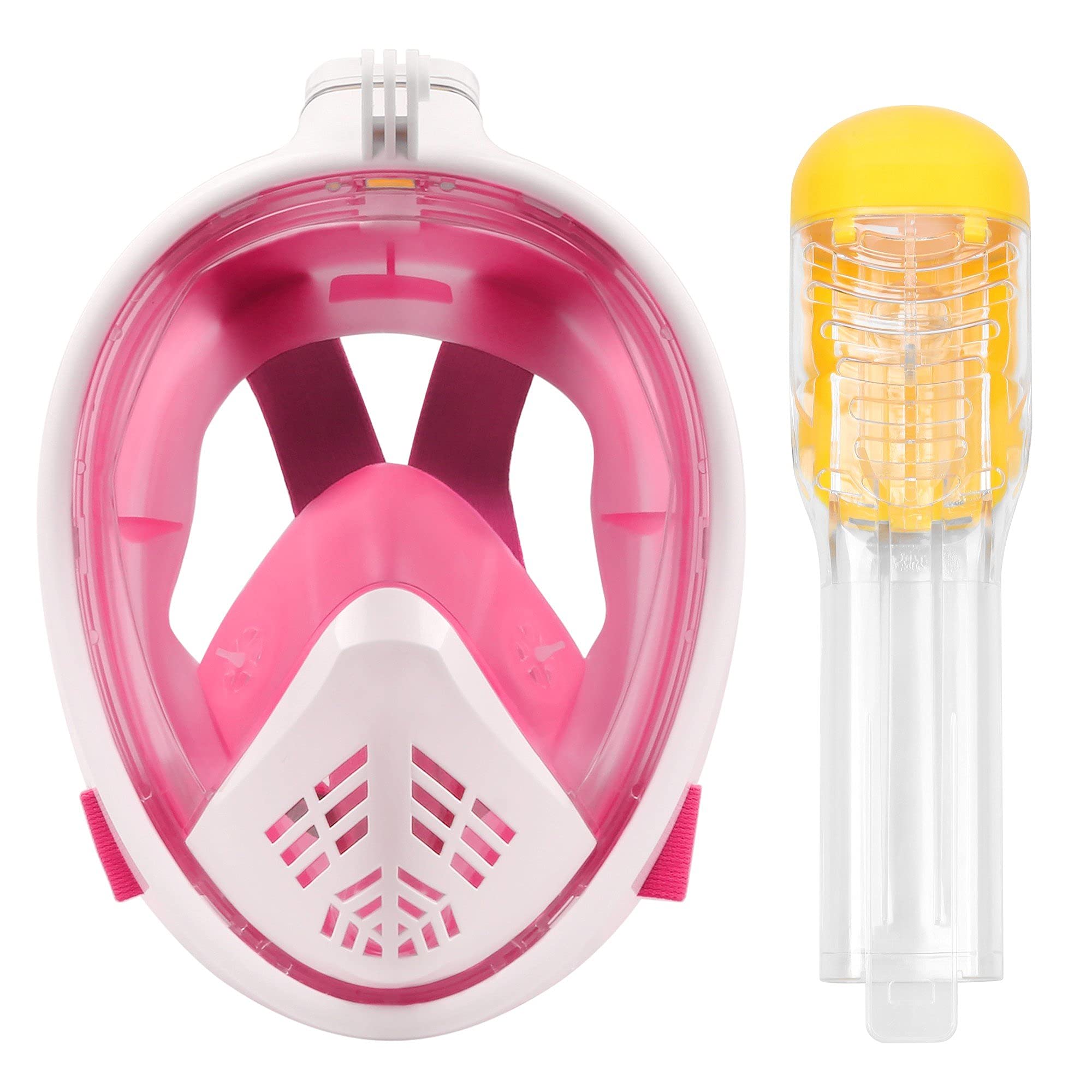 Masque De Plongée Intégral Anti-Buée, pour Plongée sous-Marine, Natation, Entraînement, Bandage Respirant, Tube, Vert, Grand（Black 1-S）