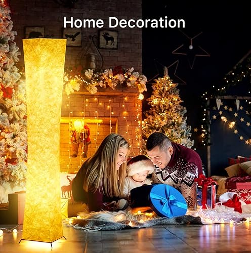 Chiphy Floor Lamp, Dimmable 39" (Xs) Tall Standing Lamp, 3 Levels Adjustable Brightness 12Wx2 Led Bulbs, Column Floor Light W/White Fabric Shade, Home Decor For Living Room, Bedroom, Kids Room #TOP7