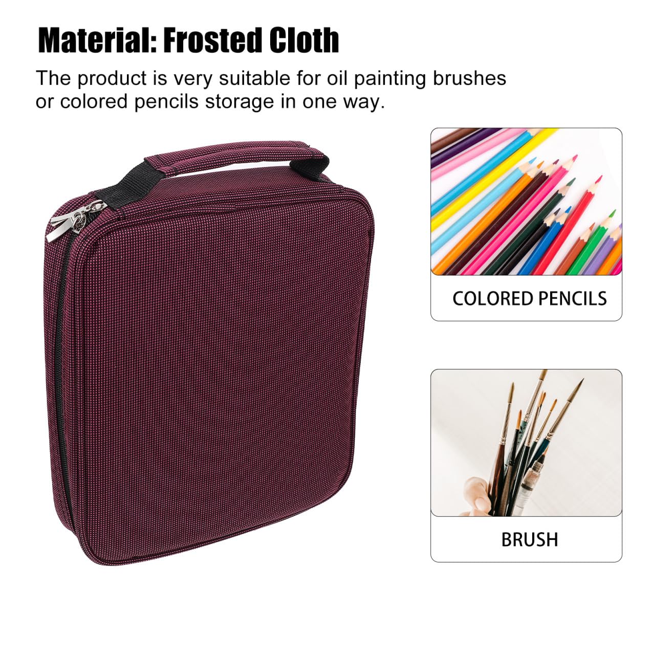 Uonlytech Astuccio Portamatite Grande Capacità Cerniera per Studenti | Astuccio Semplice, Pochette in Frosted Cloth, Decorazioni Scuola, per Organizzare Matite da Disegno