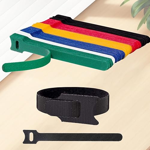 Paquete de 60 bridas reutilizables  Organizadores de cables multicolor de 6 pulgadas para cables y cables (6 colores 15)