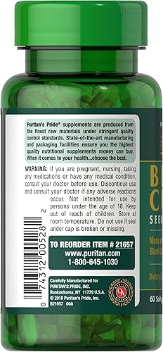 Miniatura 3 de Puritans Pride Aceite de semilla de comino negro vegetariano 500 mg 60 cápsulas blandas de Puritans Pride 60 unidades