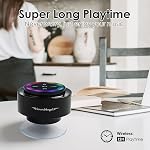 XLeader, Upgraded, Pro Shower Speaker, Certified IPX7 Waterproof Bluetooth Speaker, with Lights, Suction Cup, Hook, Built-in Mic, Crystal Sound&Rich Bass, 12H Playtime, Ideal Gifts - SoundAngel Mate
