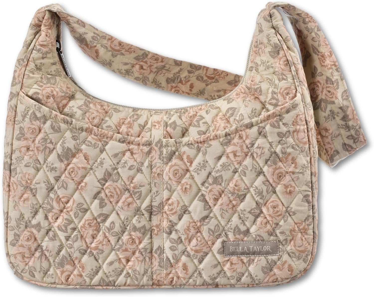 Bella Taylor Blakely - Hobo Shoulder Bag for Women - Lightweight Quilted Fabric Purse with Pockets