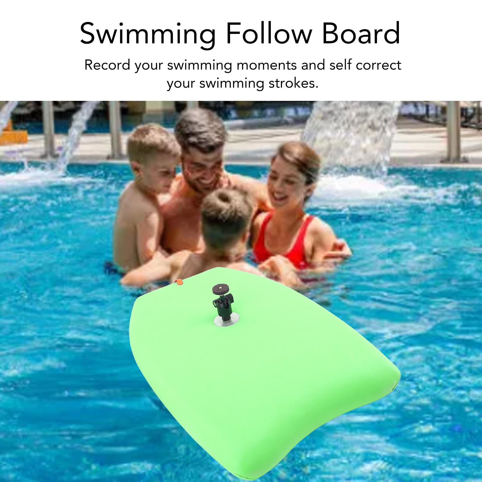 Schwimmbrett Für Die Schwimmfotografie, Schwimmbrett Erwachsene Mit Klappbarem Verstellbarem Ständer Eva Foam PC ABS Schwimmhilfe Erwachsene Mit 1/4-Zoll-Gewinde Für Panorama