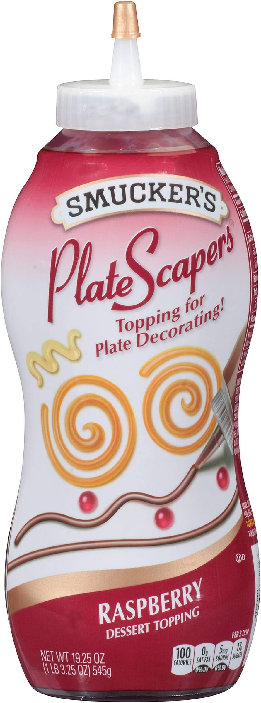 Smucker's Plate Scapers Dessert Topping, Raspberry, 19.5 Ounce (Pack of 12)