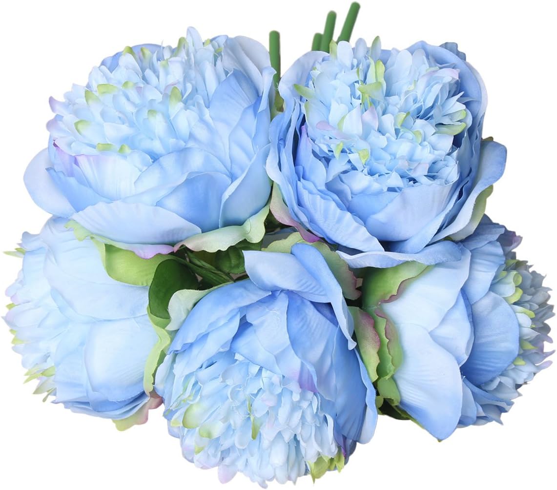 StarLifey Artificial Peony Flowers Bouquet Silk Plastic Royalty Peonies Home Wedding Table