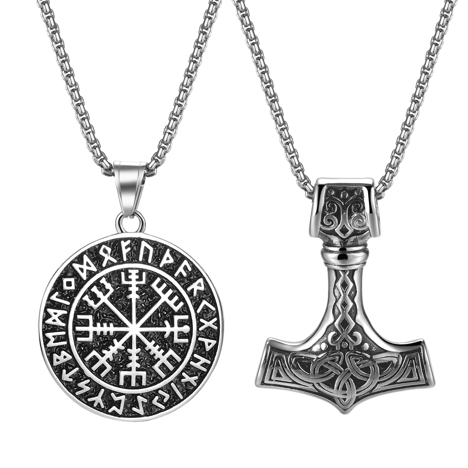 Collier marteau de Thor en argent avec amulette nœud celtique durable - 8
