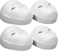 Vista 2 de Sumind 36 máscaras de papel maché blancas para bricolaje, 2 tamaños, papel pintable para fiesta de máscaras, Mardi Gras, proyectos artísticos