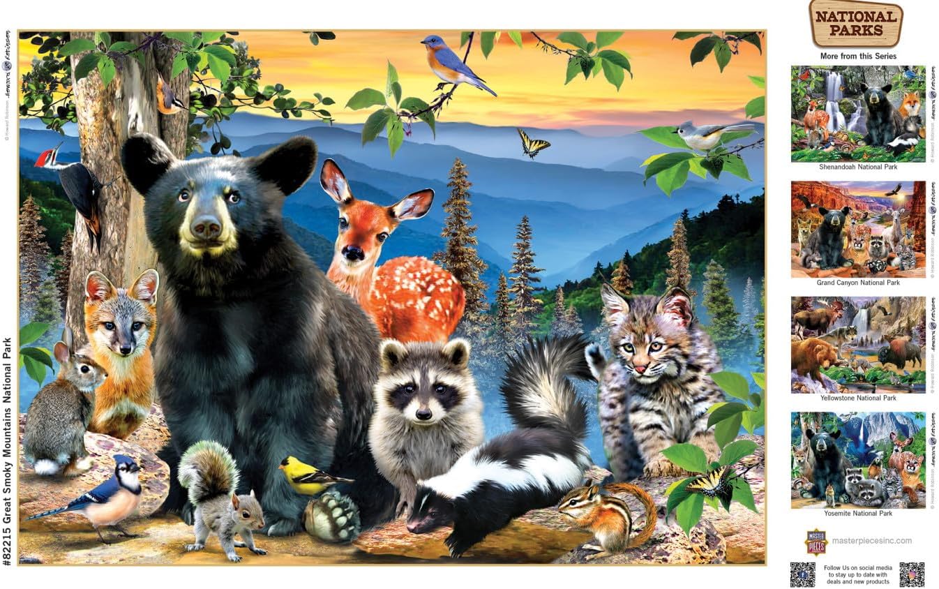 MasterPieces 500 Pieces Jigsaw Puzzle for Adults, Family, Or Youth - Great Smoky Mountains National Park- 15"x21"