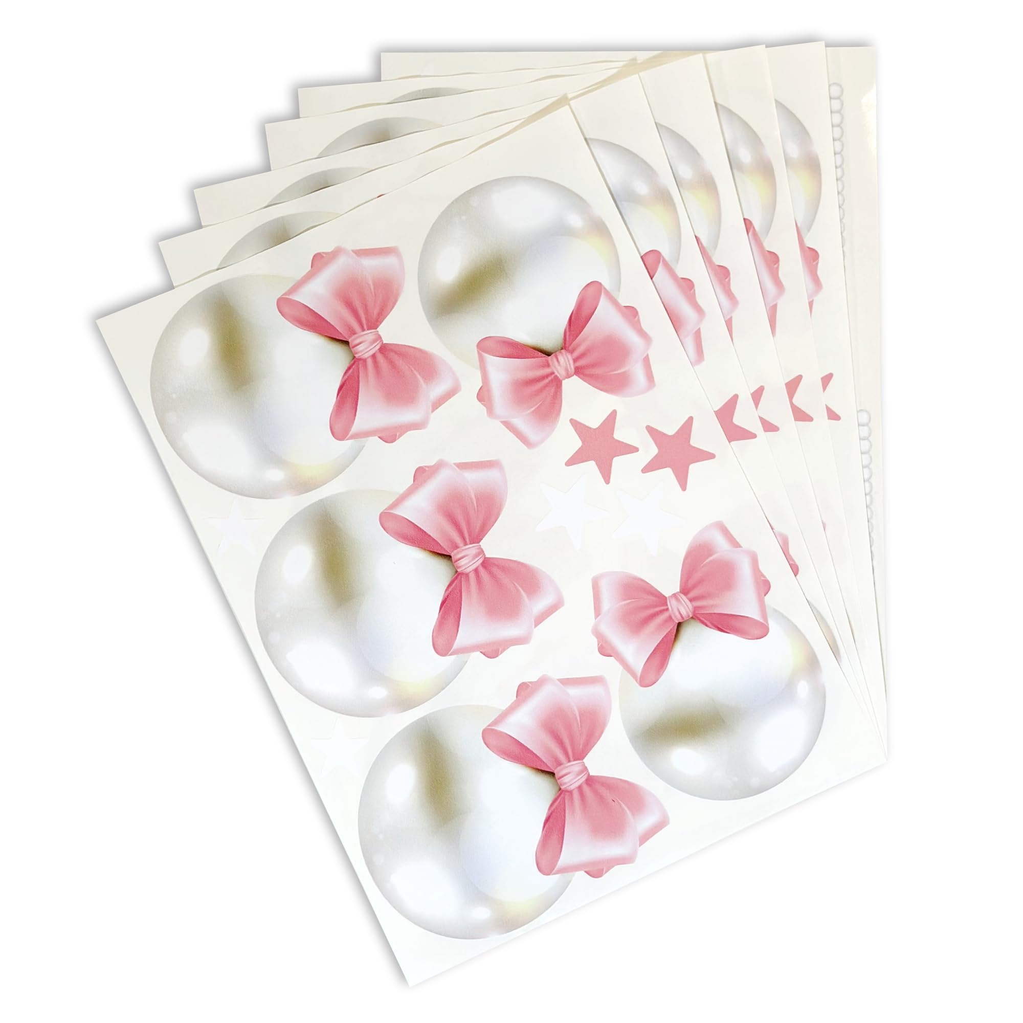 Autocollant en vinyle PVC pour fenêtre Décoration de Noël Utilisation en extérieur One Size Pearl and Pink