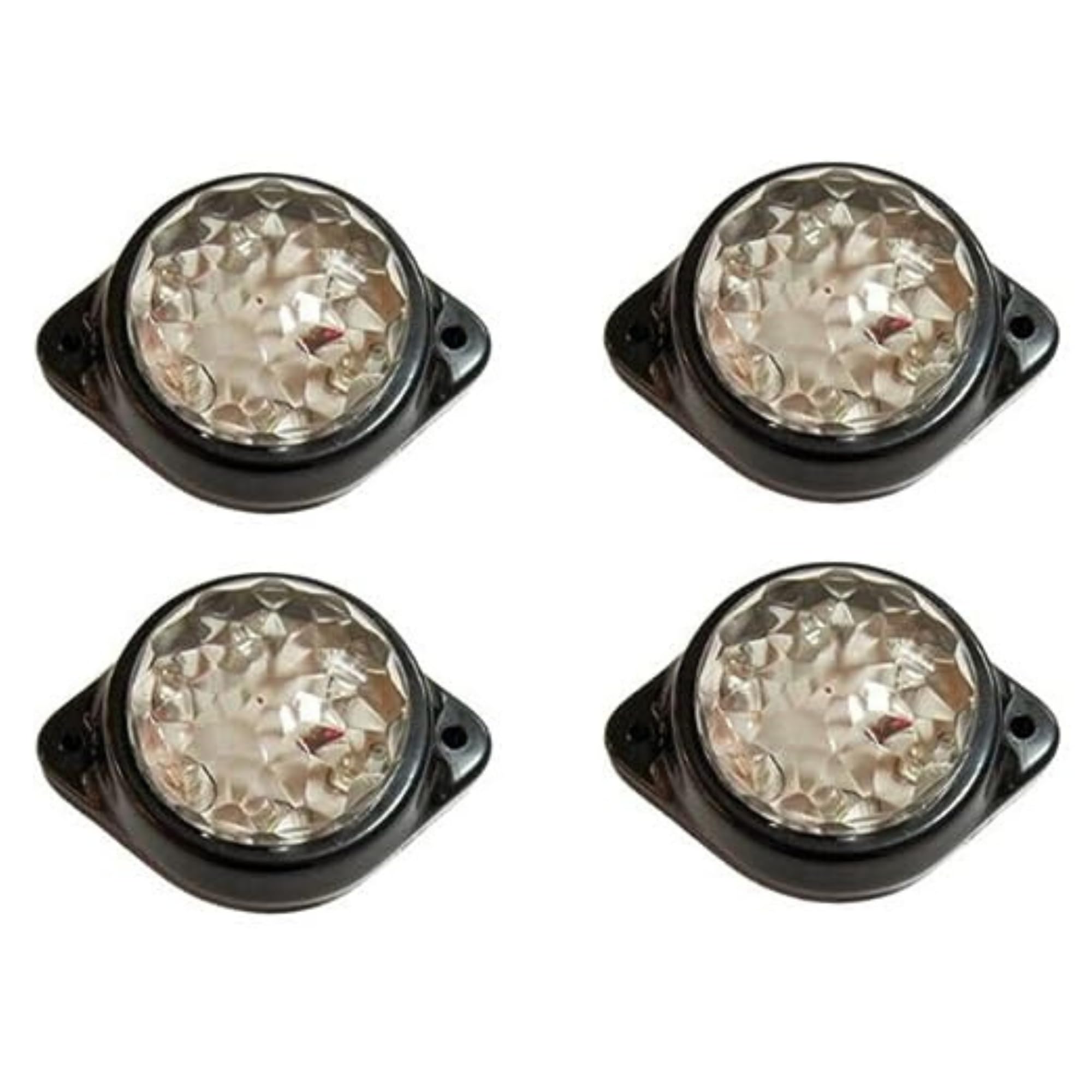 Lot de 10 feux de position latéraux arrière à LED transparents pour camions, remorques, marqueurs de cabine, marqueurs de camping-car, lumière LED mari