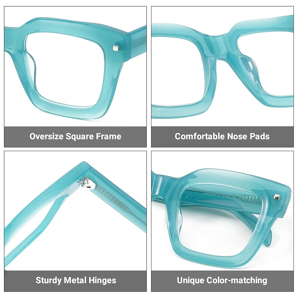 Y 新品未使用　 Sloane Square OPEN VEG Zeelool Classic Oversized Square Blue Light Blocking