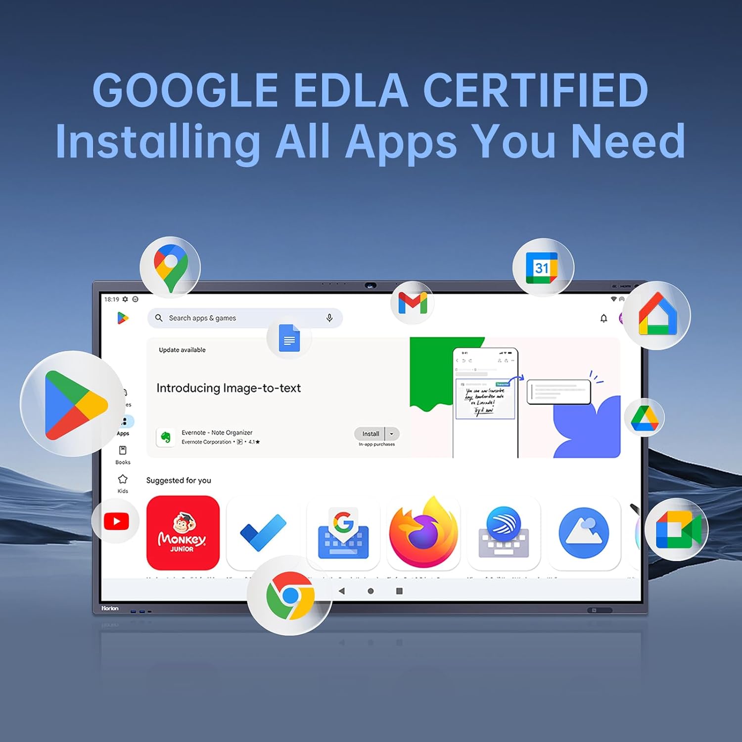 4K Smart Board - Google EDLA-Certified Interactive Whiteboard, 50-Point Touch, Wireless Casting - Digital Whiteboard for Classroom & Office & Home,300+ Free Apps(Board & Wall Mount Only) (86 Inch)