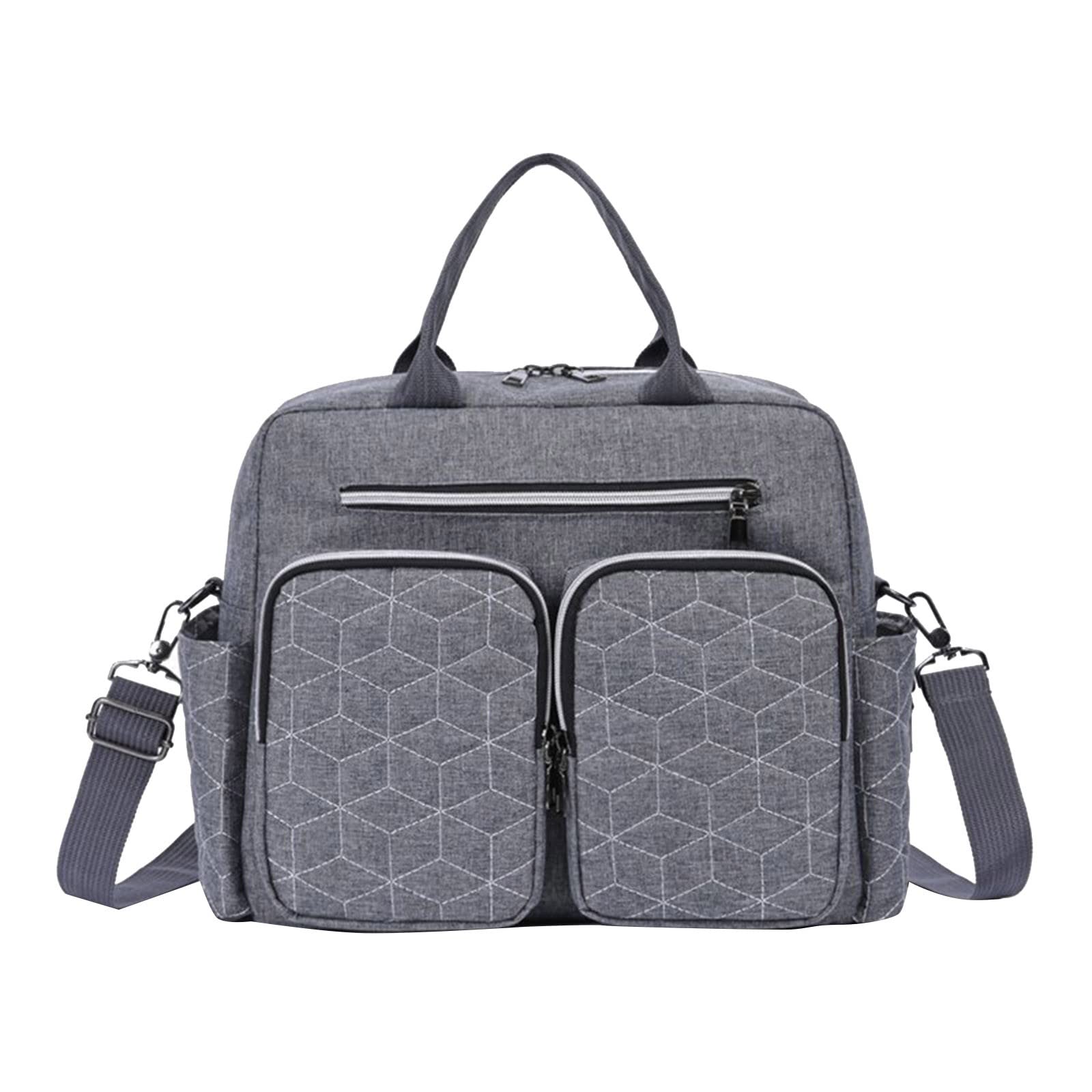 Aby Nappy Bag For Mom And Dad Changing Bag Mom Travel Bag Beach Bag Multi Pockets Travel Handbag Large Little Girl Backpack with Lunchbox (B, One Size)