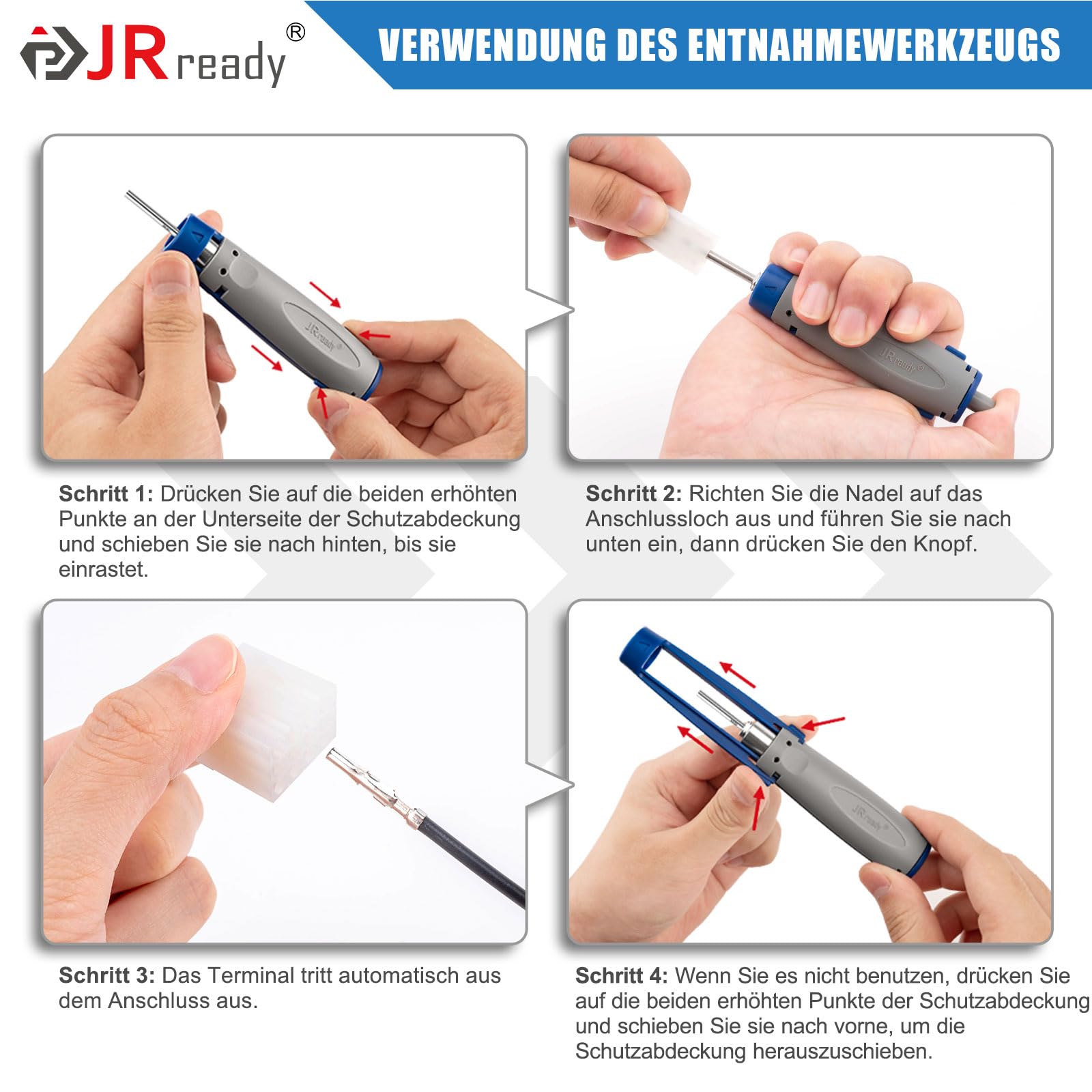 JRready ST6499 Kit de connecteurs pour véhicules avec connecteurs Molex, 2-12 broches, contacts à sertir, boîtier en PA66, pour auto & installation électrique - Kit de 345 pièces incl. kit d
