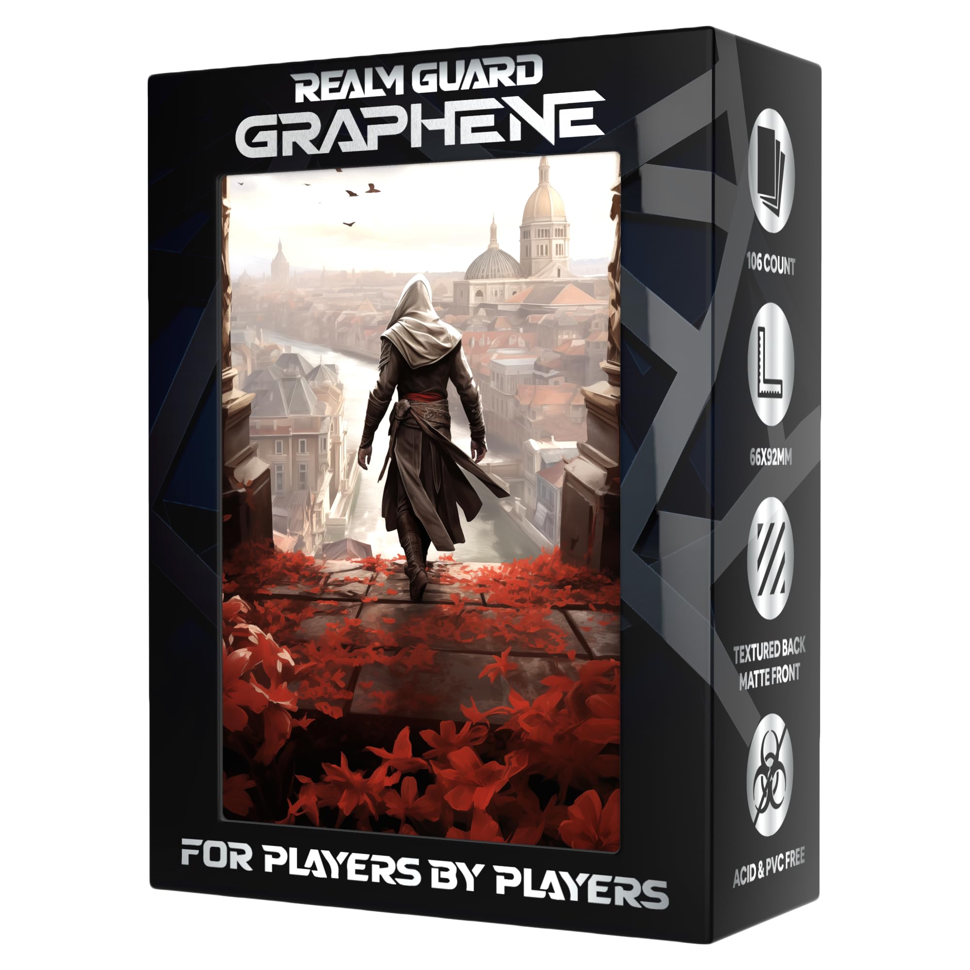 Realm Guard Graphene -100ct Textured Matte TCG/MTG Art Sleeves (Assassin)