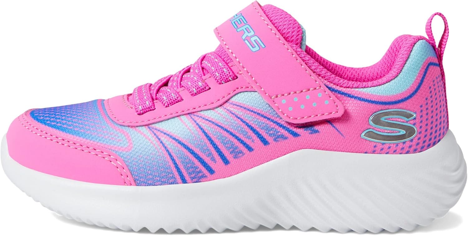 Skechers Kids Girls Bounder-Groovy Moves Sneaker, Hot Pink/Multi, 13.5 Little Kid