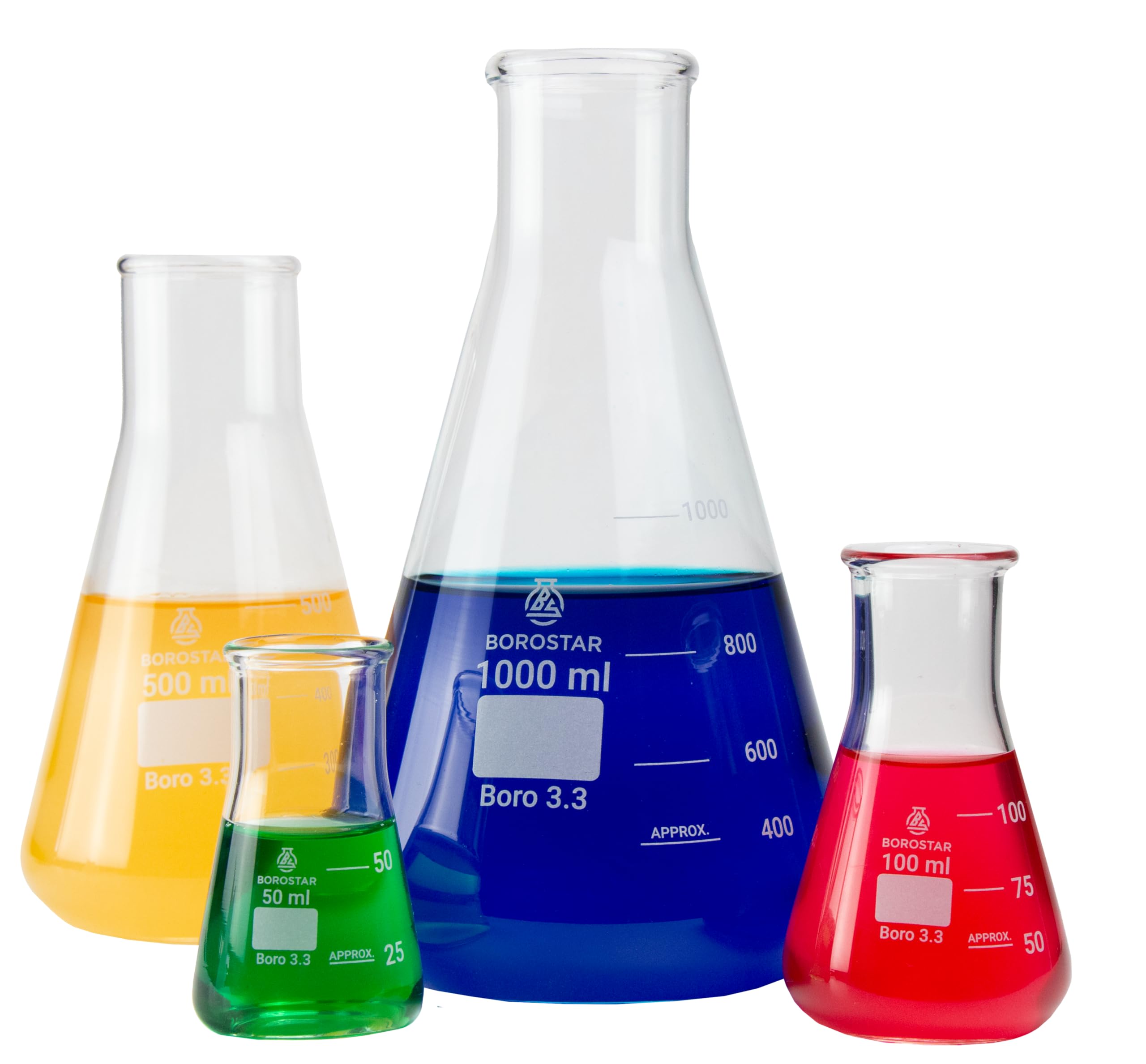 Erlenmeyerkolben (Boro 3.3), mit Graduierung, weithalsig, 250 ml
