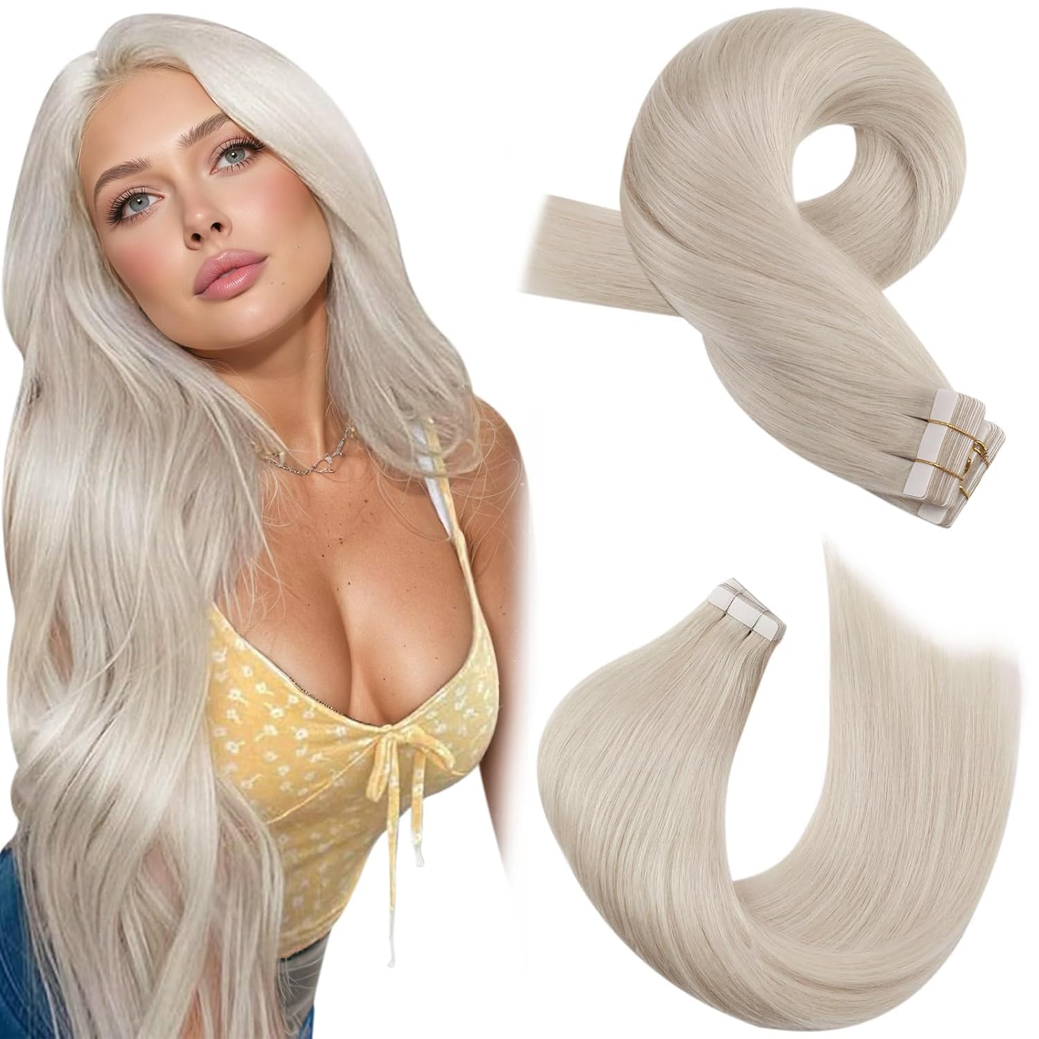 Moresoo Extension Adesive 30 e 35 cm #60A Biondo Chiarissimo Bundle