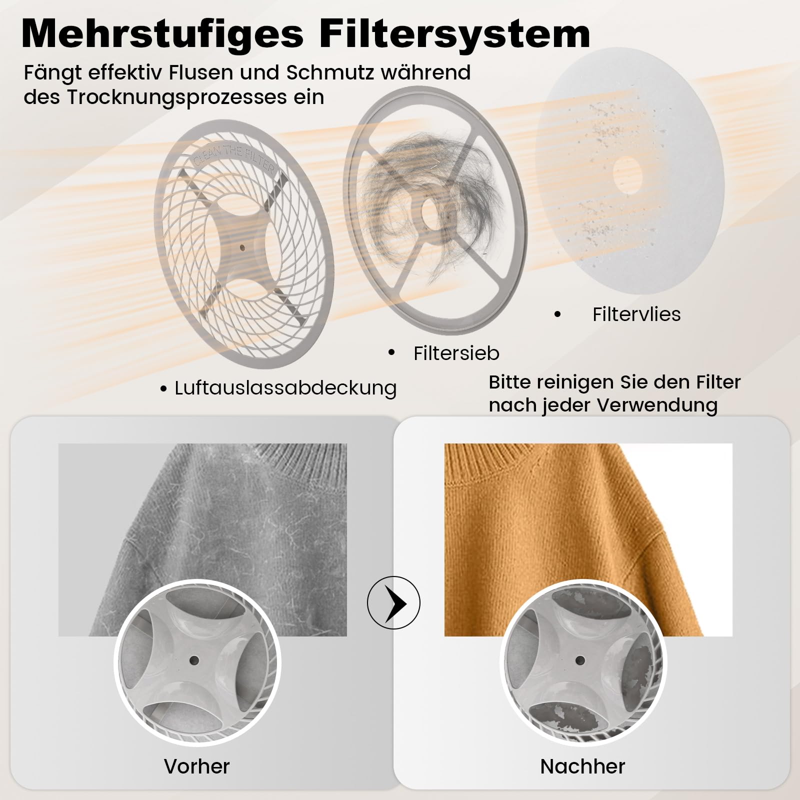 COSTWAY Mini Wäschetrockner 5KG, bis zu 69℃, LED Touch-Screen, Ablufttrockner mit Desinfektion & Desodorierung & Überhitzungsschutz, Mehrfachfiltration, 800W, 4 Temperaturen und 6 Timer
