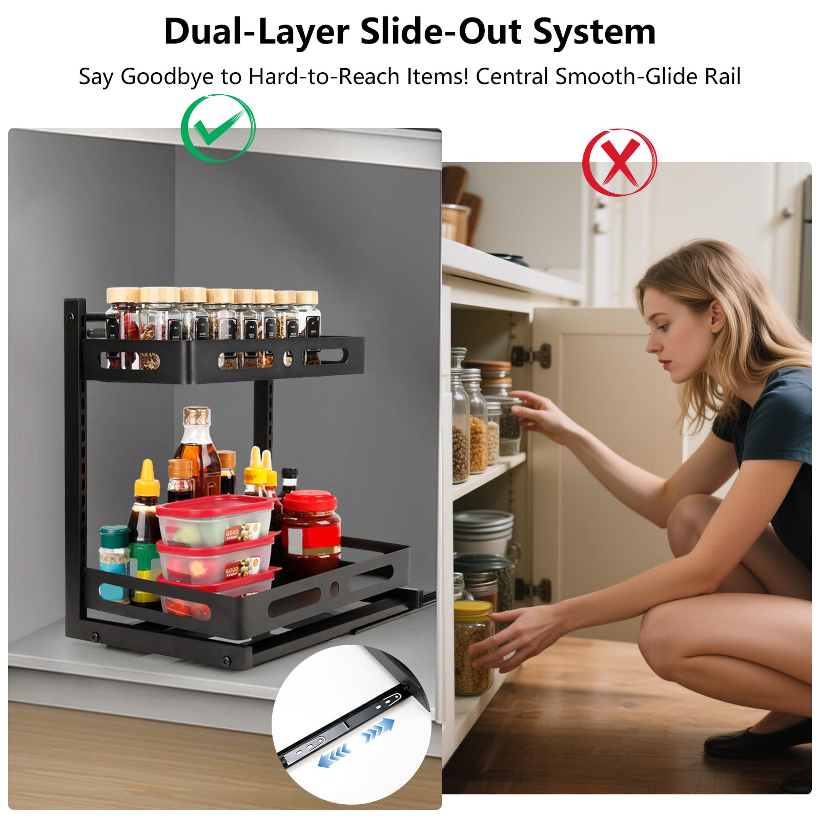 Organizer Sottolavello Homicozy - 2 Livelli Regolabili In Metallo - Foto 2