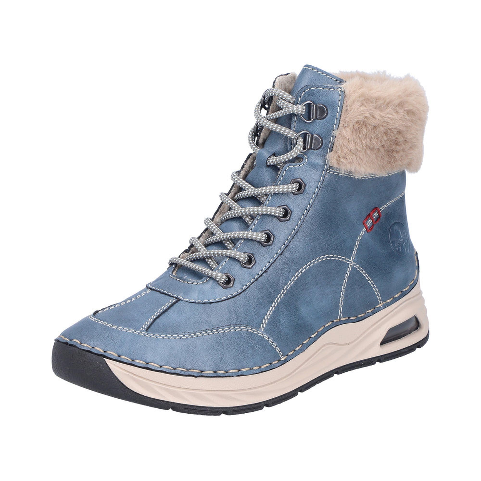 Rieker Women's 44530 Lace-Up Boots, Blue 14, 6 UK