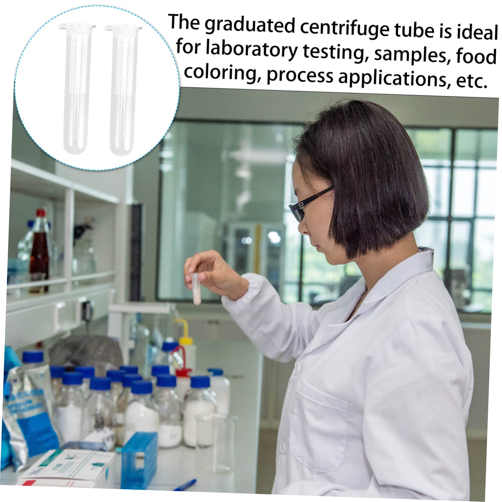iplusmile Provette per Centrifuga in Plastica da 10 Ml Scala Graduata, 200 Pezzi, per Esperimenti di Misura e Uso Artigianale in Laboratorio