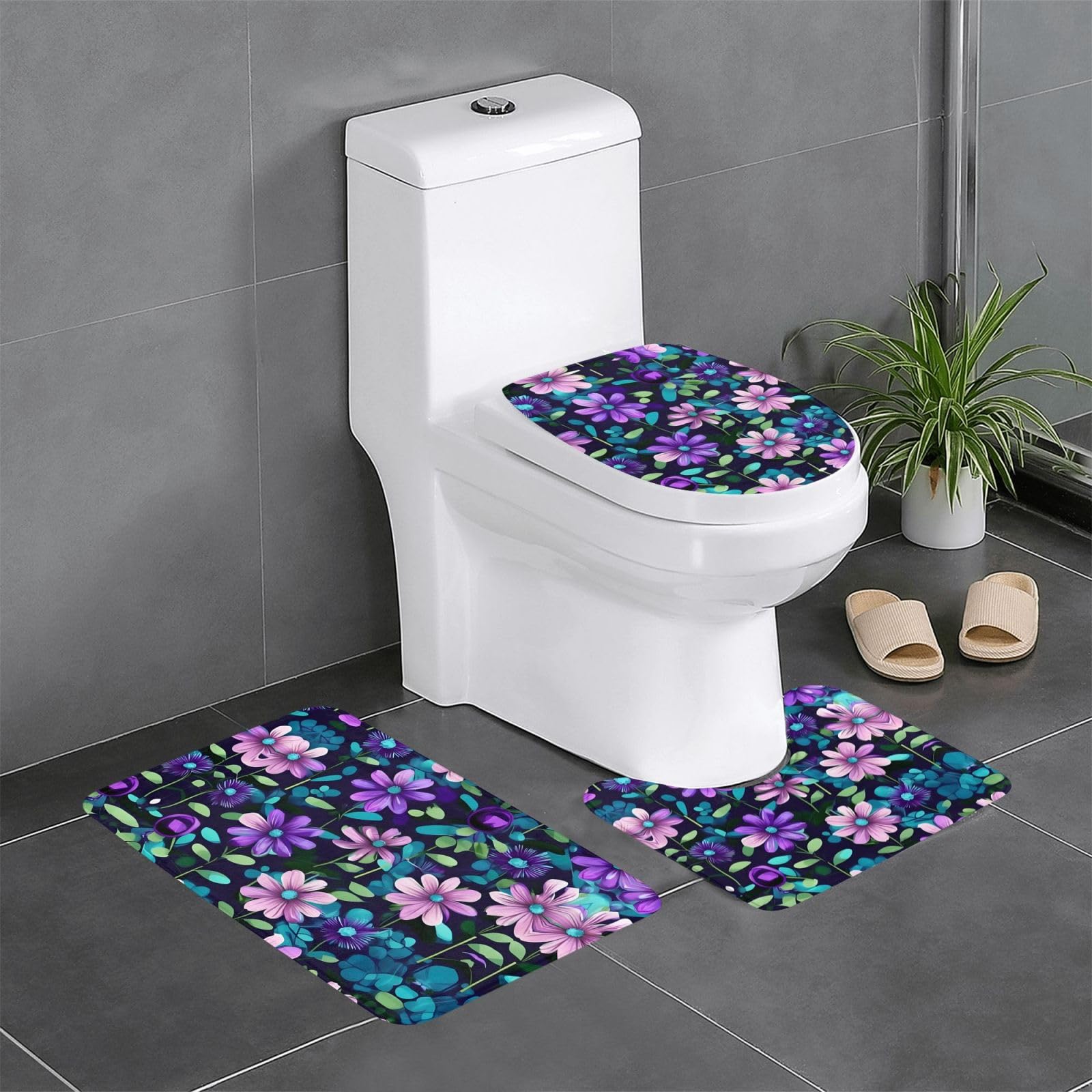 Tapis de salle de bain antidérapants pour sécuriser les WC et la coiffeuse