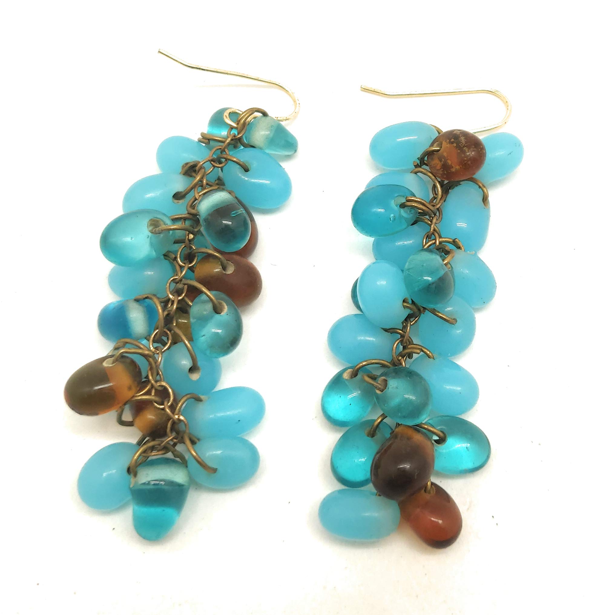 DCA Glass Women Earrings (Brown-Sky Blue) (B01JZ6DZ6A) Amazon Price History, Amazon Price Tracker