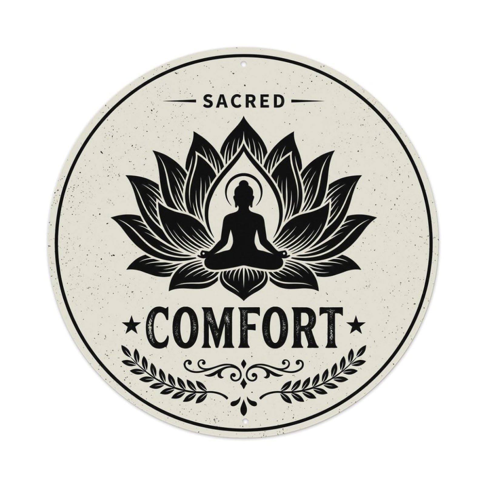 Positive Saying Sacred Comfort Nature Meditation Metal Tin Sign