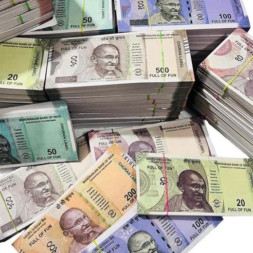 (Pack of 600 Pieces) Fake Money for Kids | Indian Currency Notes Learning Set - Educational Play Money for Kids, Pretend P...