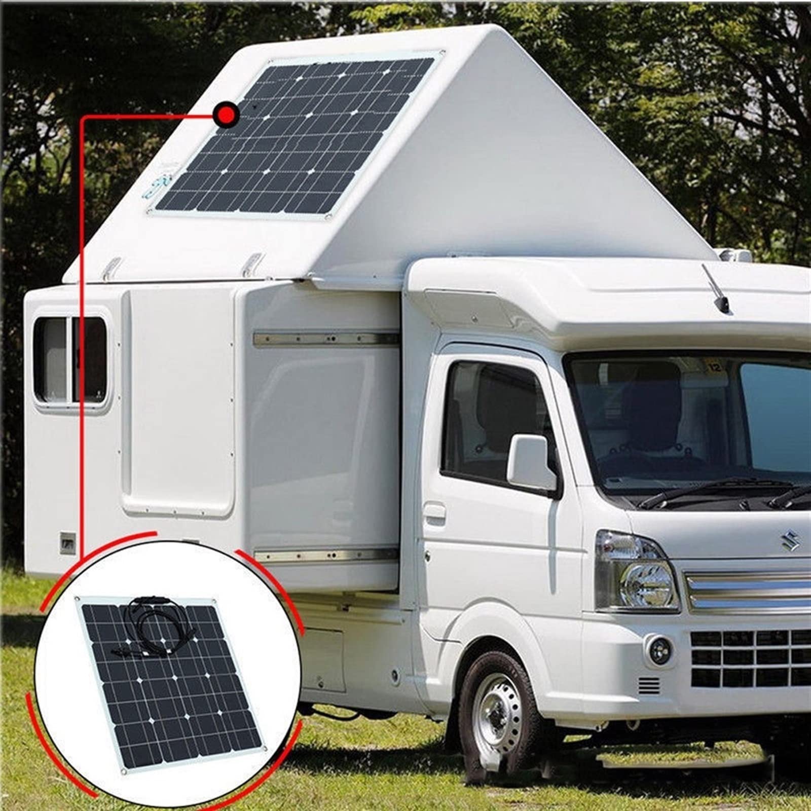 ECO-WORTHY Pannello solare 240W Connettore MC4 Ricarica batteria per caravan fuori griglia