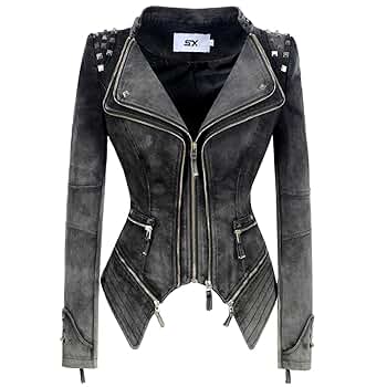 G*a様 short length double-zip blouson 42 SX Denim Jacket for Women Zipper Rivet Short Tailcoat Denim